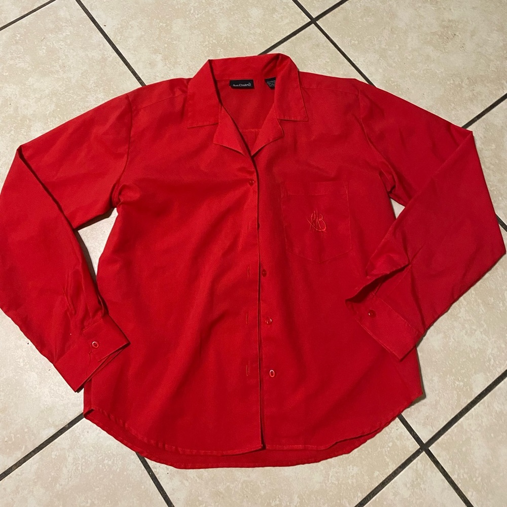 Classic Red women’s Button-Up Shirt